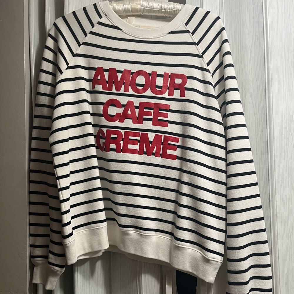 Sezane Amour Cafe Creme Sweatshirt new without tag!
